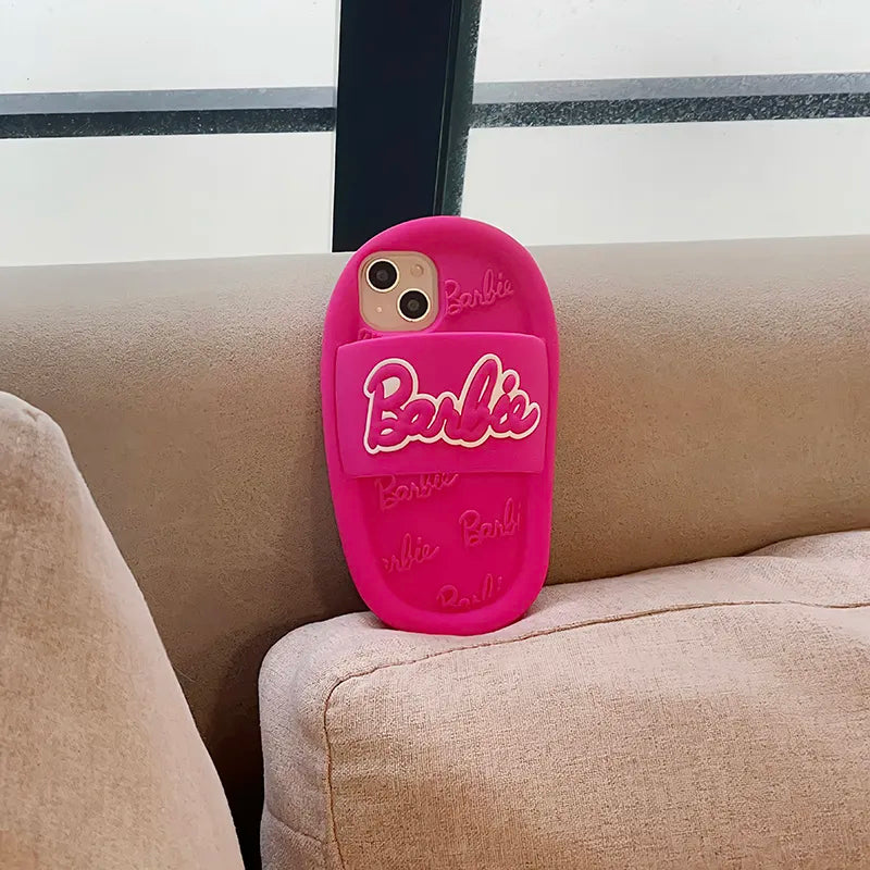 Barbie Slipper Holder Stand Phone Case Compatible for iPhone