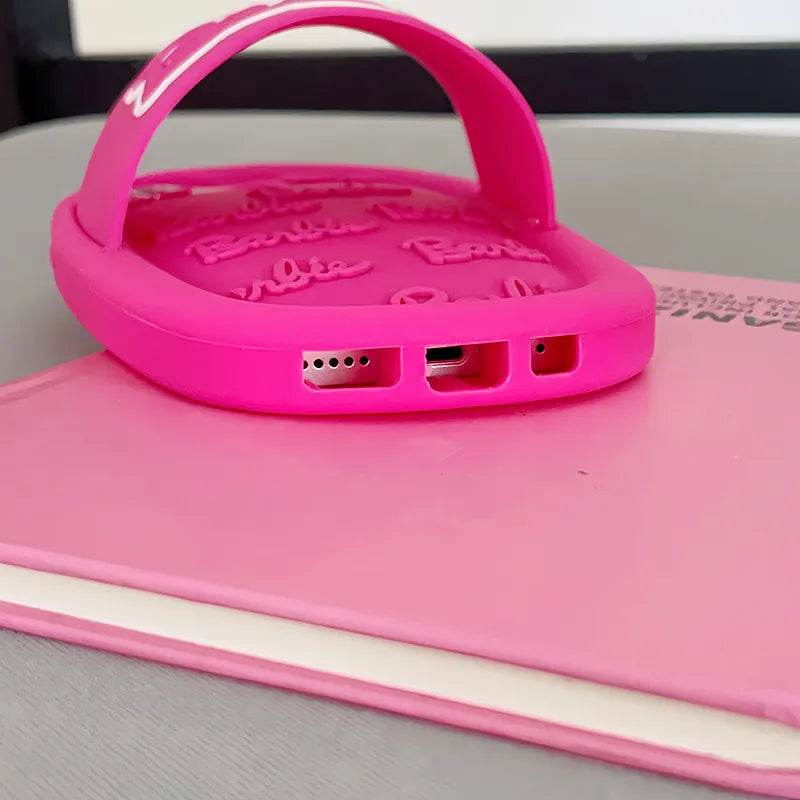 Barbie Slipper Holder Stand Phone Case Compatible for iPhone