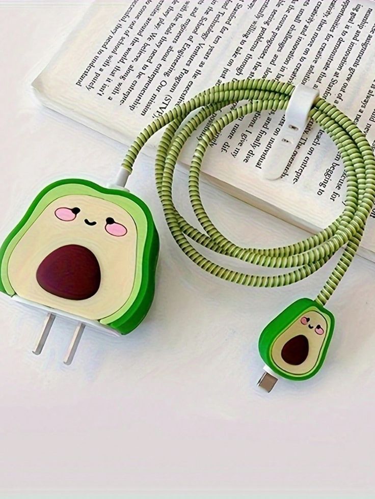 Cute Cartoon Series Fast Charger Protector for iPhone (Avacado)