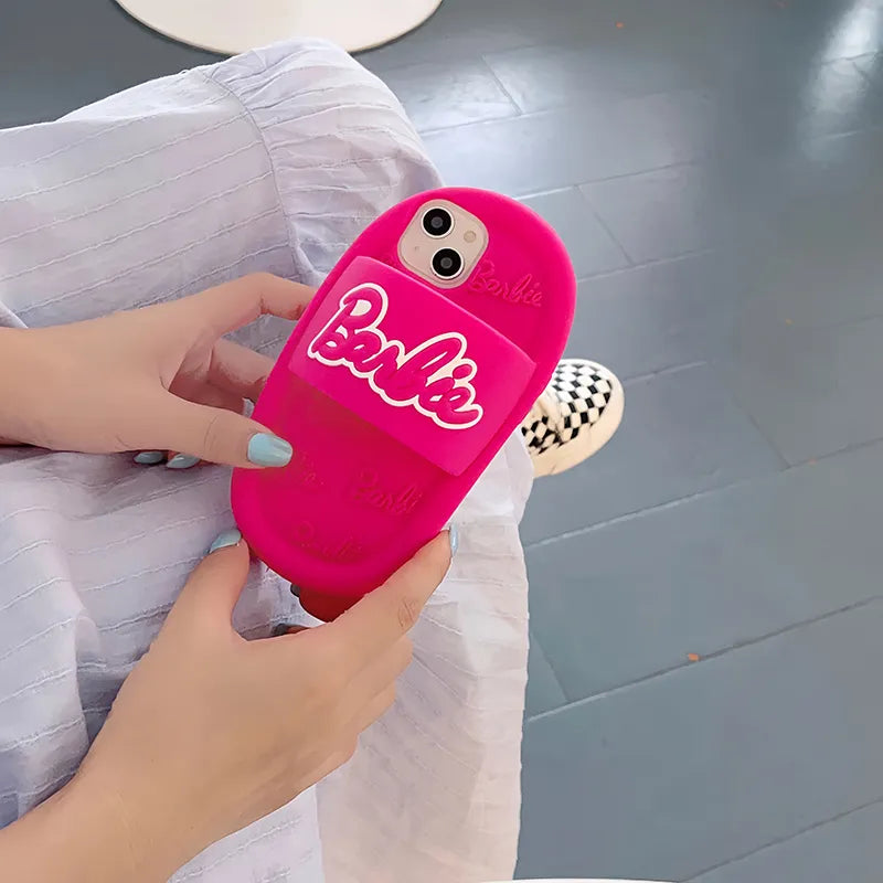 Barbie Slipper Holder Stand Phone Case Compatible for iPhone