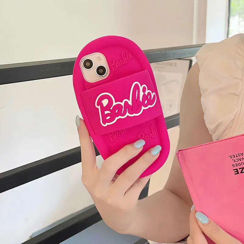 Barbie Slipper Holder Stand Phone Case Compatible for iPhone