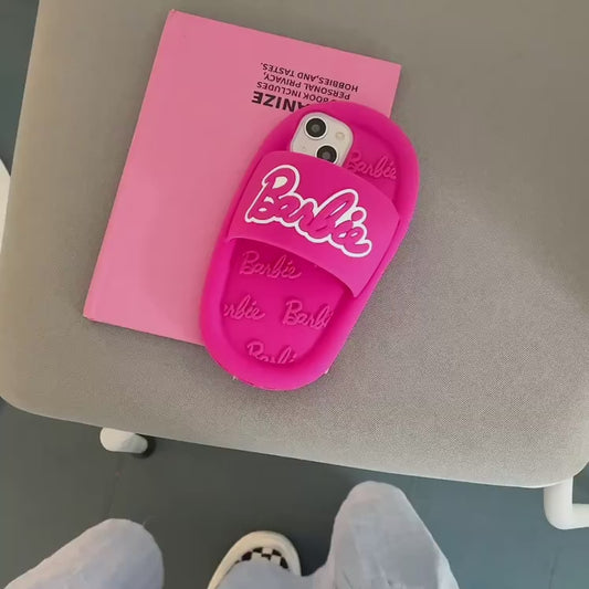 Barbie Slipper Holder Stand Phone Case Compatible for iPhone
